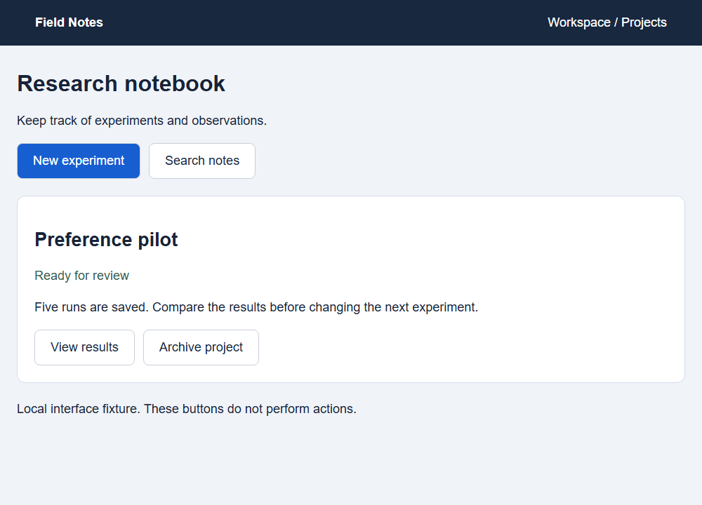 Local research interface for coordinate annotation